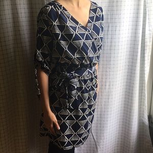 Navy Blue/White Dress